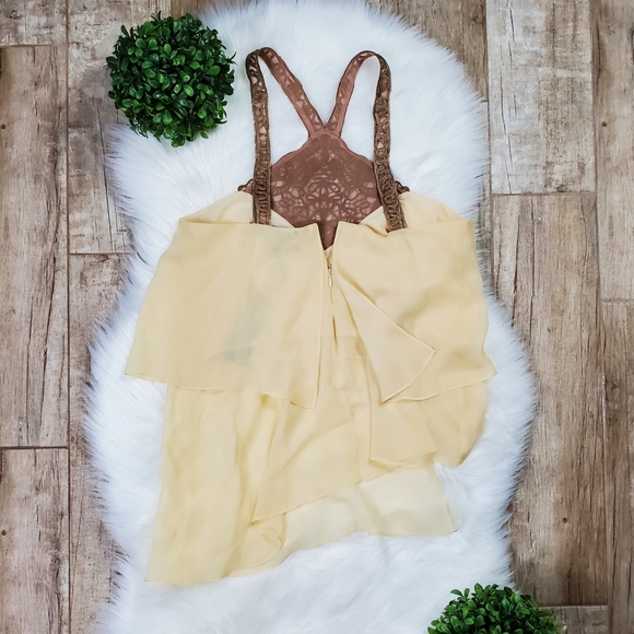 BCBGMAXAZRIA Beverly Embroidered Tulle-Trimmed Top - Picture 6 of 8